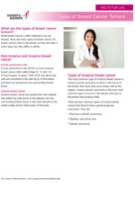 Breast Health Facts for Life - Types of Breast Cancer Tumors